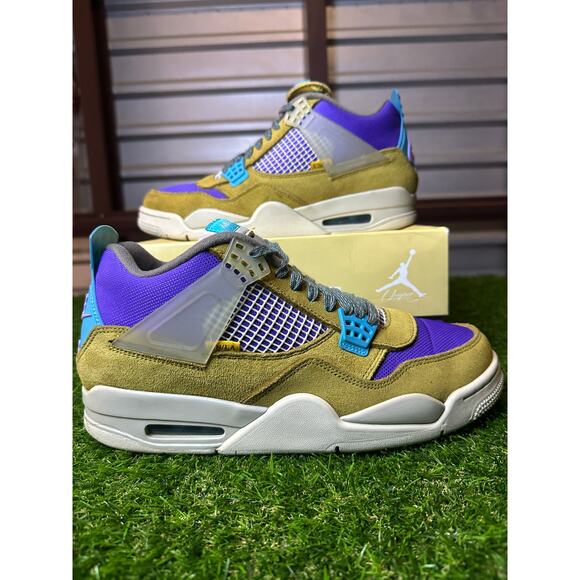 Size 10 - Jordan 4 Union Dessert Moss - Picture 1 of 10